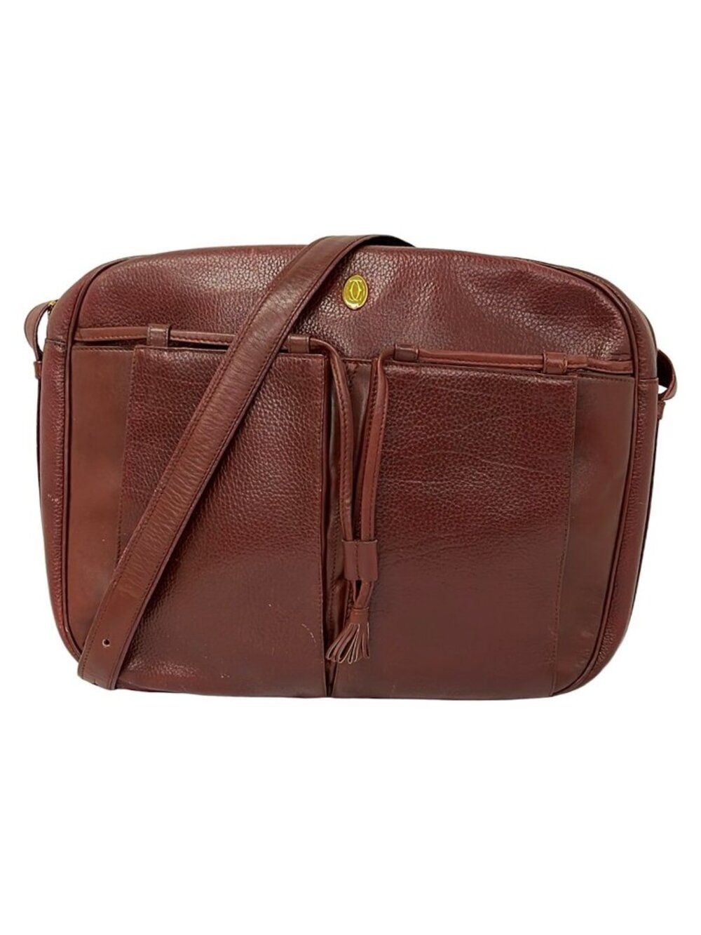 Cartier Shoulder Bag Must Line Bordeaux Leather